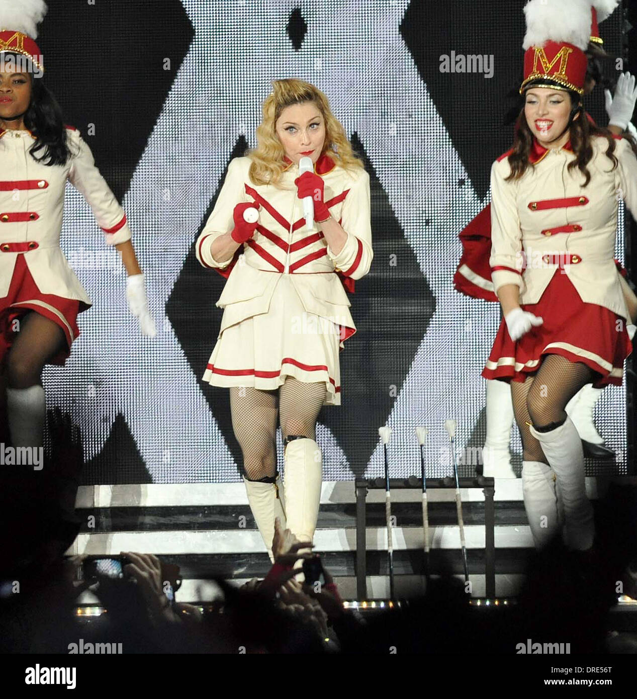 Madonna performing at the Aviva Stadium of her MDNA world tour Dublin ...