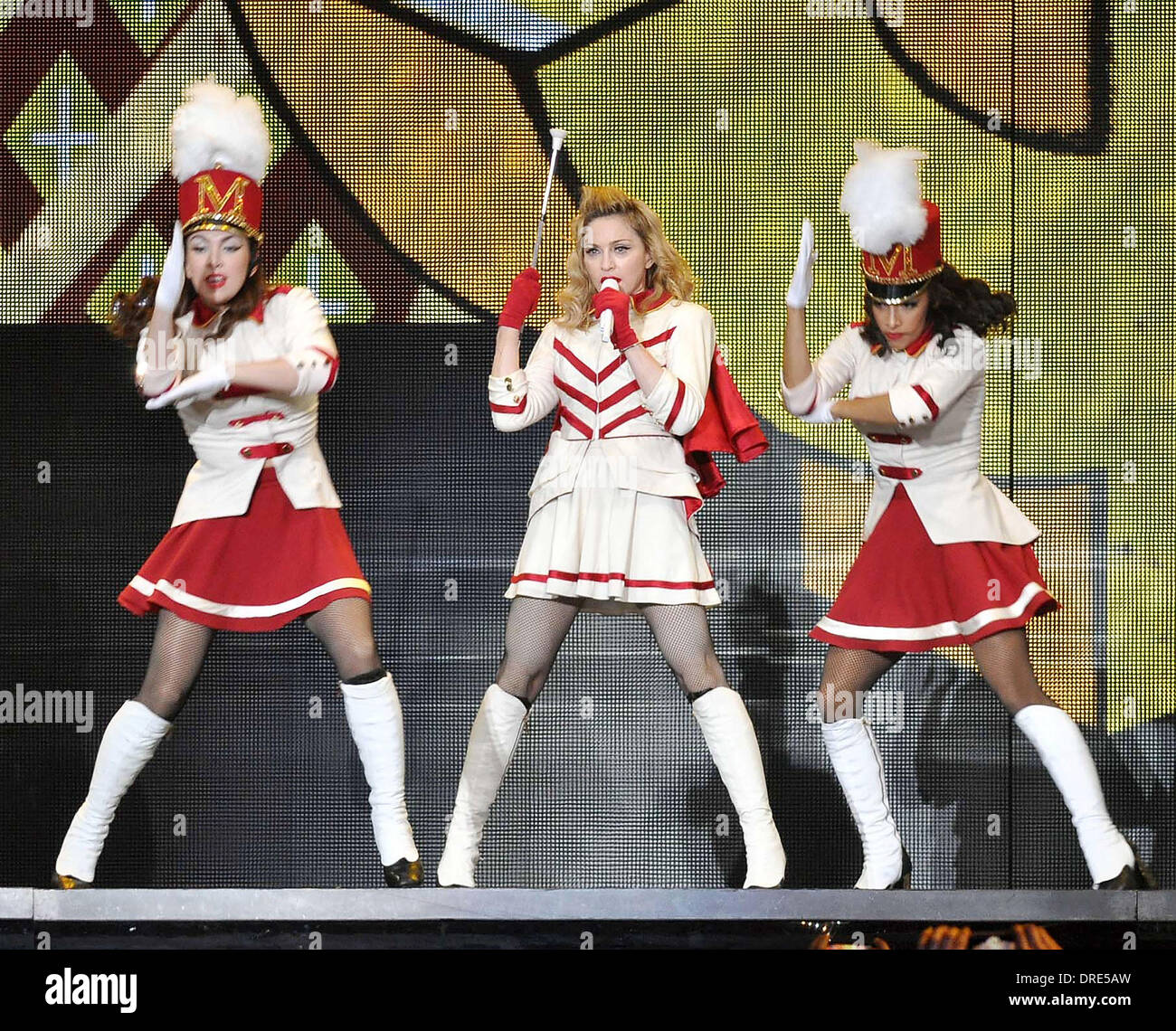 Madonna performing at the Aviva Stadium of her MDNA world tour Dublin ...