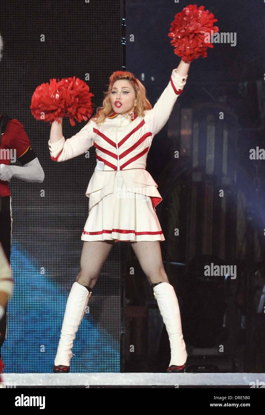 Madonna performing at the Aviva Stadium of her MDNA world tour Dublin ...