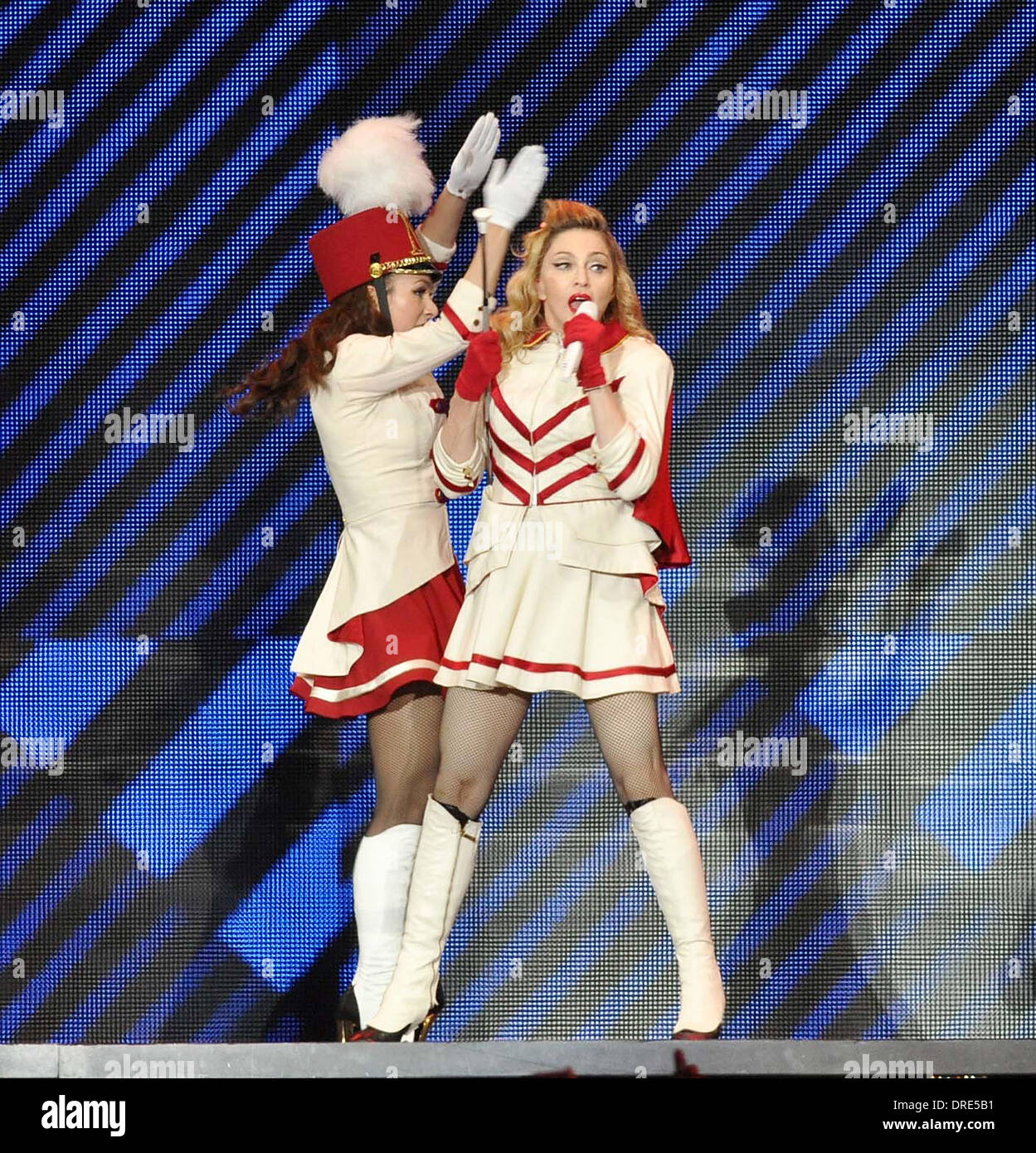Madonna performing at the Aviva Stadium of her MDNA world tour Dublin ...