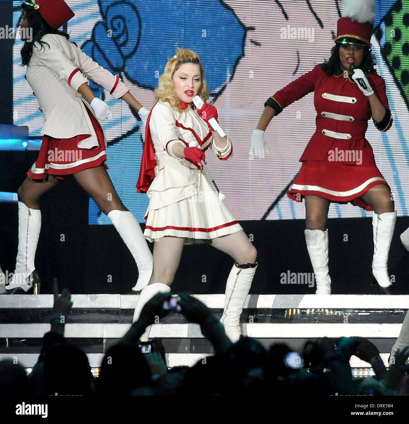 Madonna performing at the Aviva Stadium of her MDNA world tour Dublin ...