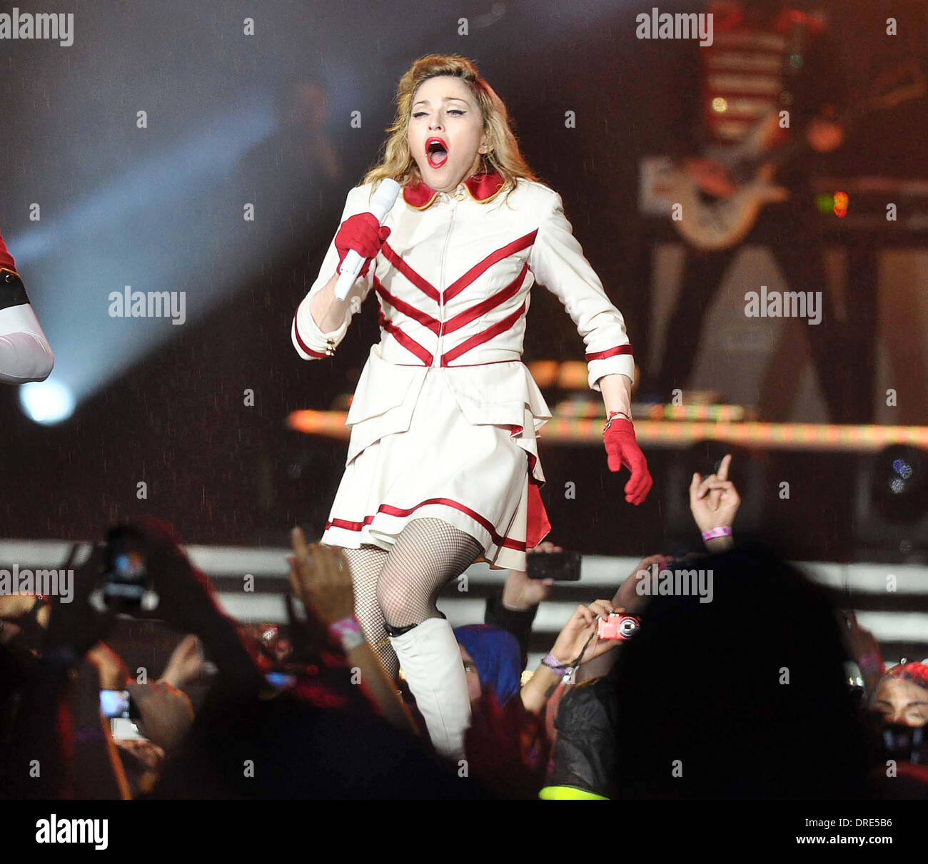 Madonna performing at the Aviva Stadium of her MDNA world tour Dublin ...