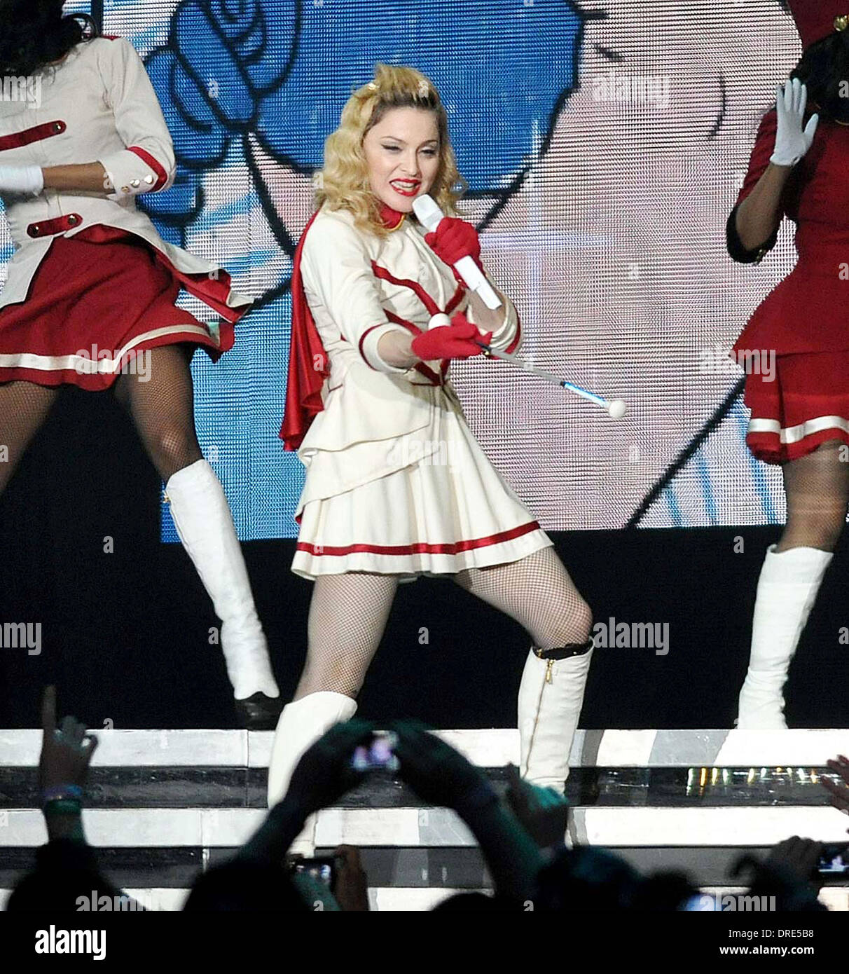 Madonna performing at the Aviva Stadium of her MDNA world tour Dublin ...