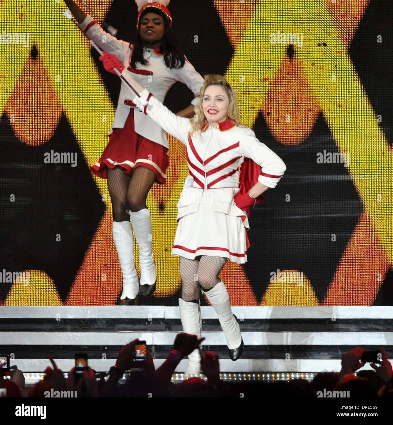 Madonna performing at the Aviva Stadium of her MDNA world tour Dublin ...