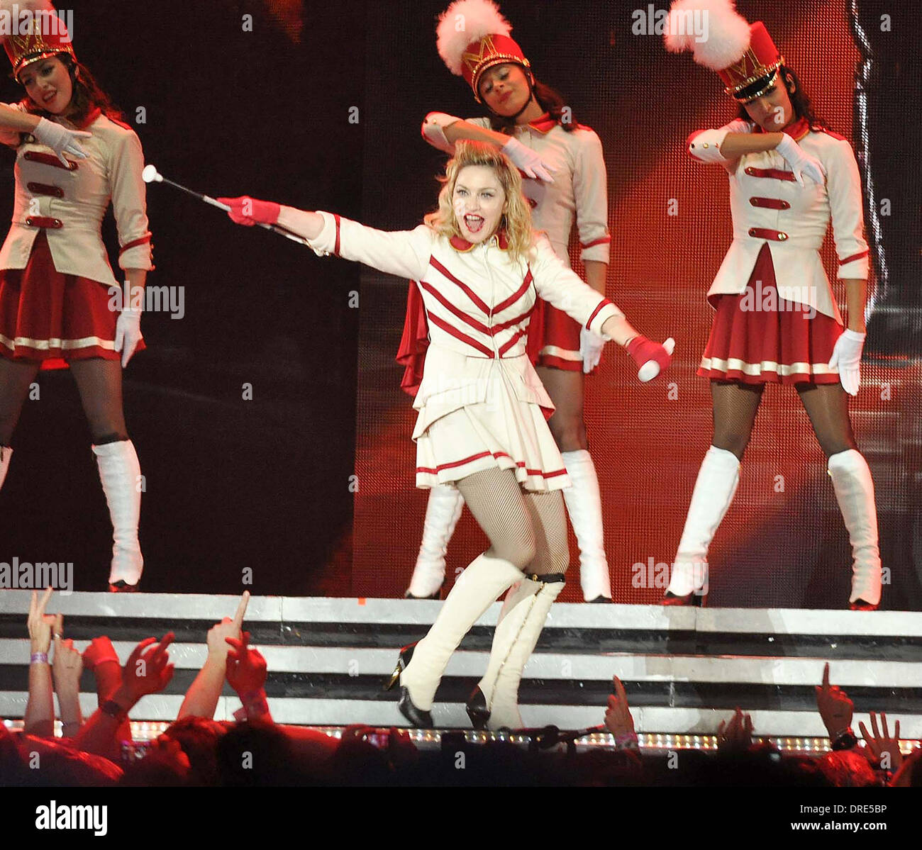 Madonna performing at the Aviva Stadium of her MDNA world tour Dublin ...