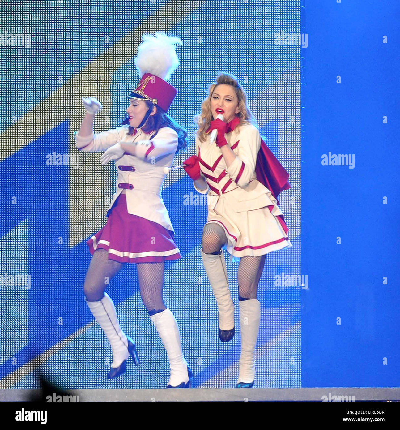 Madonna performing at the Aviva Stadium of her MDNA world tour Dublin ...