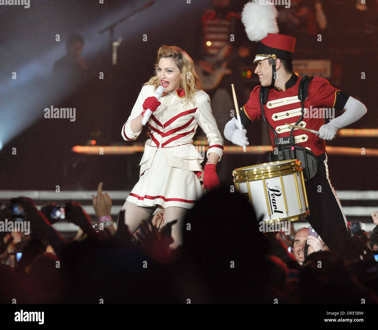 Madonna performing at the Aviva Stadium of her MDNA world tour Dublin ...