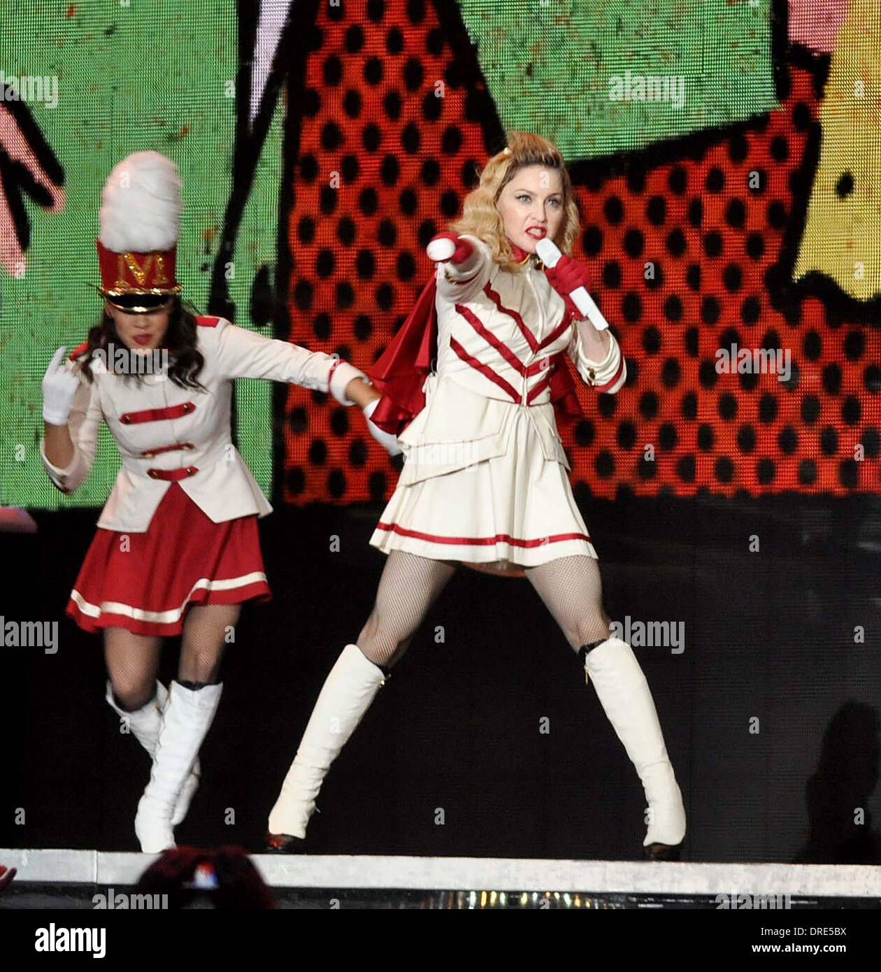 Madonna performing at the Aviva Stadium of her MDNA world tour Dublin ...