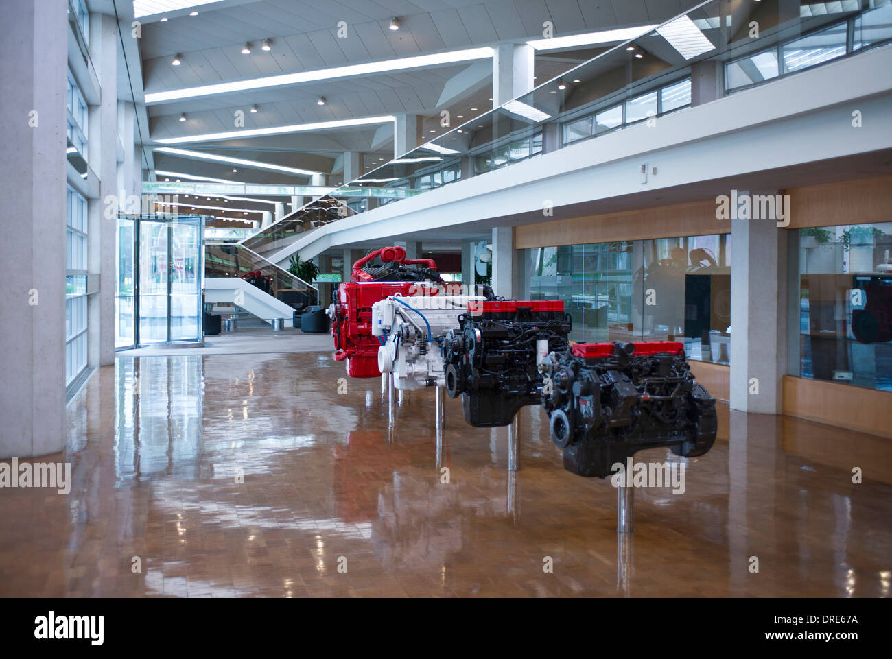Cummins Diesel Headquarters, Columbus, United States. Architect Stock