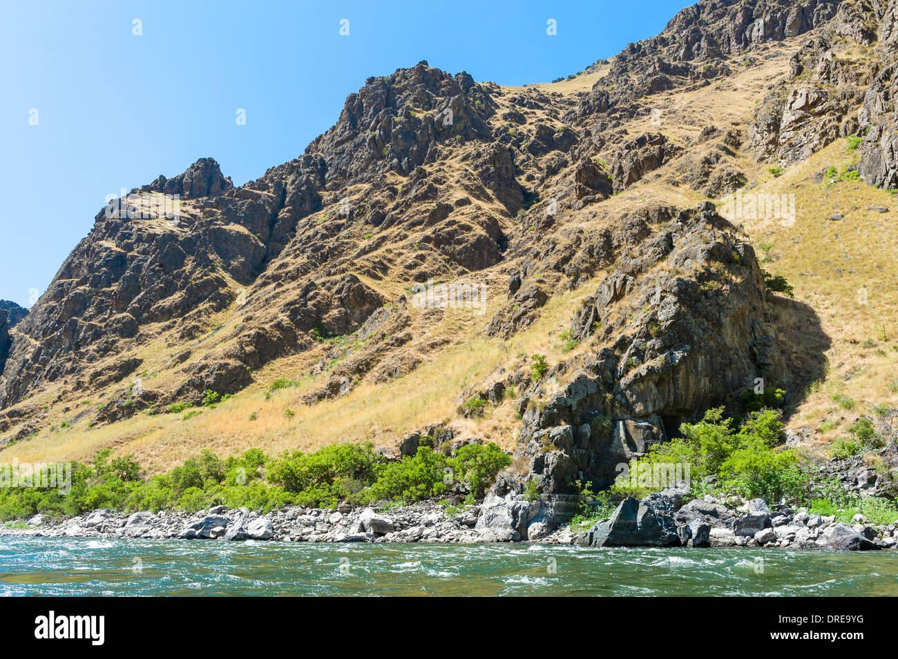 Snake river on the border between idaho and oregon hires stock