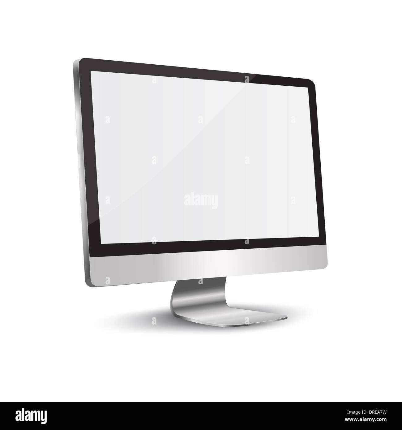 Computer Monitor with Blank Screen. 3d, isolated Stock Photo - Alamy