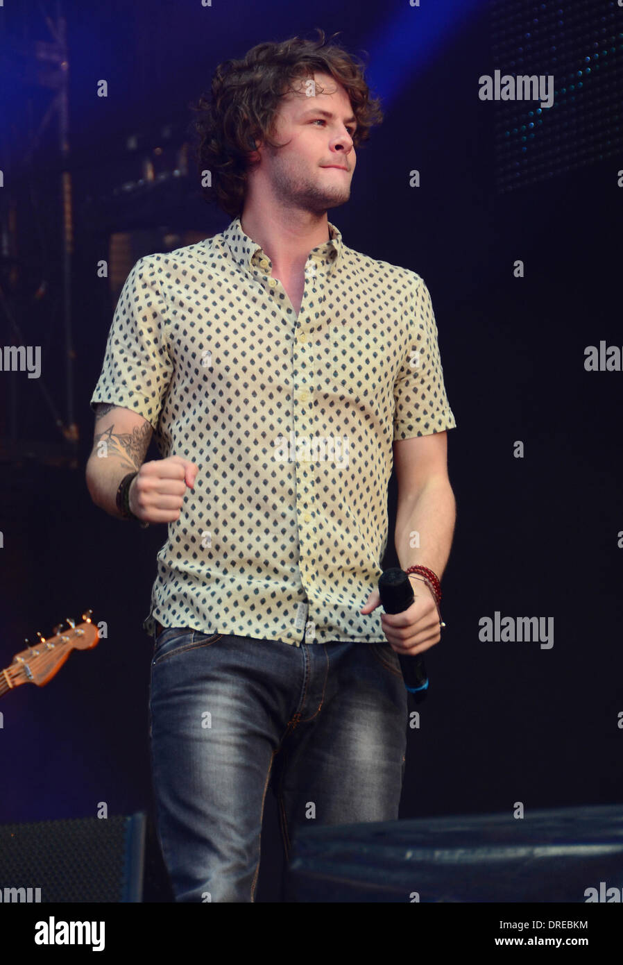 Jay Mcguiness Of The Wanted Olympic Torch Relay Coca Cola Concert Hyde Park London 260712 