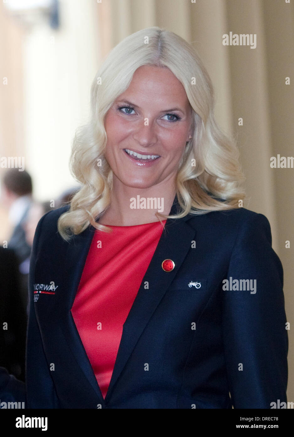 Crown Princess Mette Marit of Norway Queen Elizabeth II hosts a reception for visiting Heads of