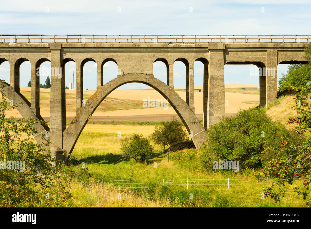 Western span of Rosalia Railroad Bridge (1915), near Rosalia, Washington, USA Stock Photo Alamy