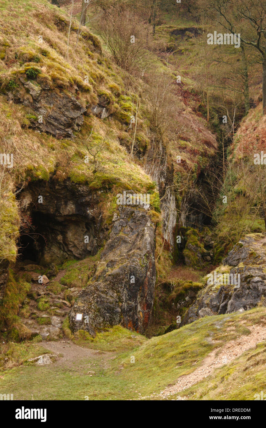 Odin mine, a disused lead mine at Castleton in the Peak District National Park, Derbyshire, UK Stock Photo