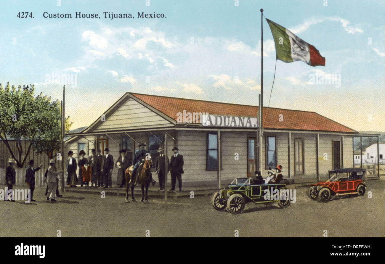 Custom House at Tijuana, Mexico Stock Photo