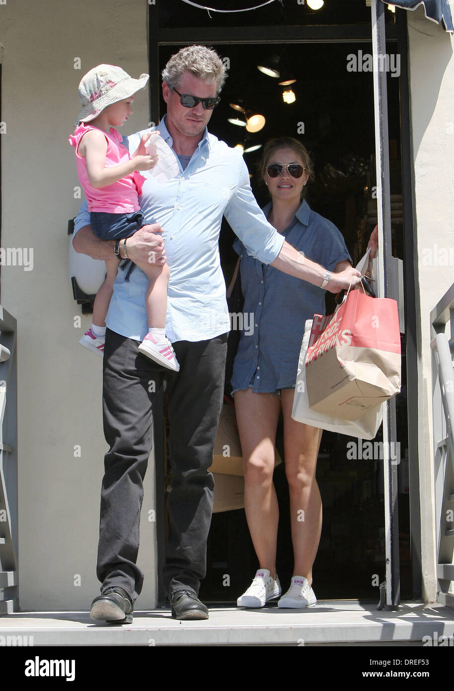 Eric Dane And Rebecca Gayheart Shopping In Brentwood With Daughter Georgia Geraldine Los Angeles