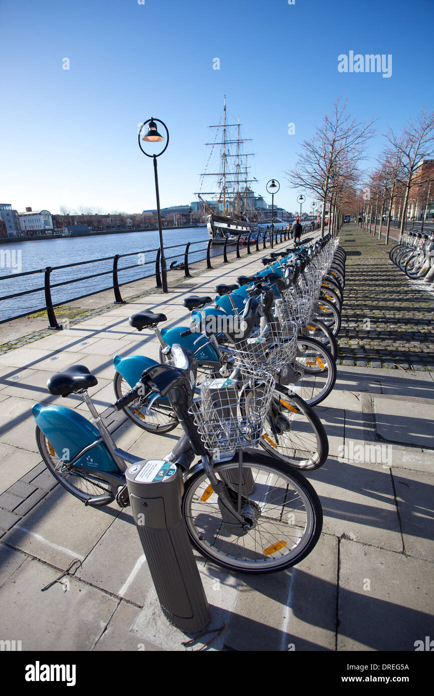 Dublinbikes cycle rental scheme Dublin city, Ireland Stock Photo
