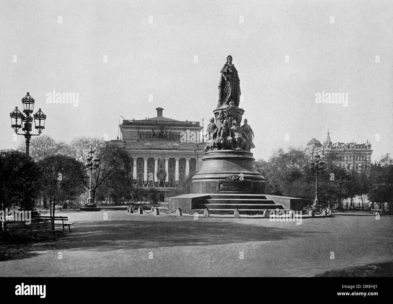 Catherine the Great Monument, St Petersburg, Russia Stock Photo