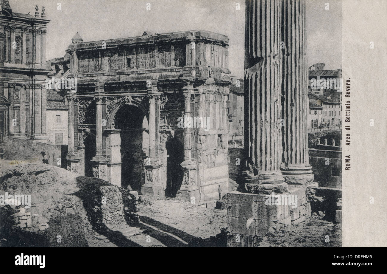 The Arch of Emperor Septimus Severus, Rome Stock Photo - Alamy