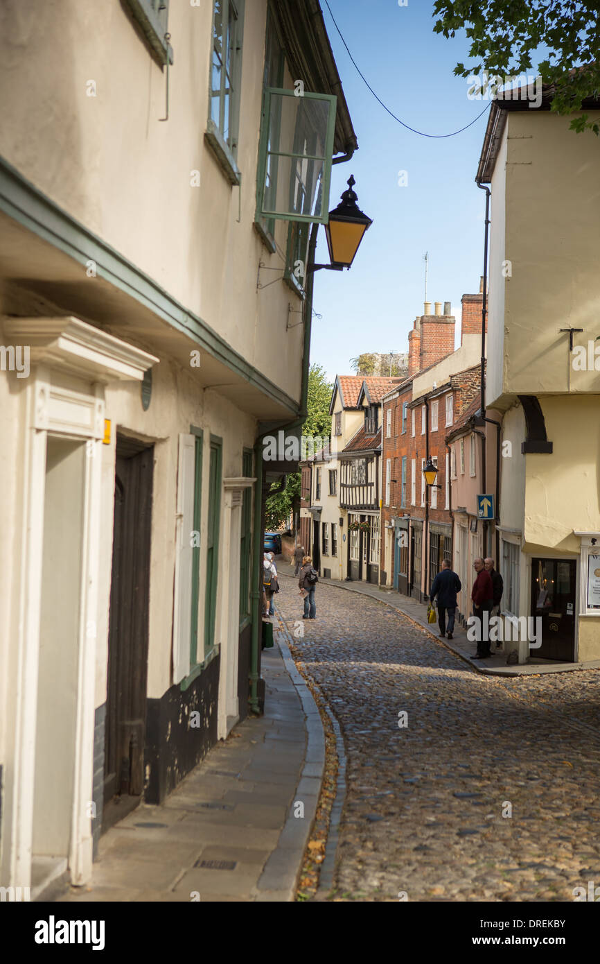 Elm Hill, Norwich, Norfolk Stock Photo Alamy