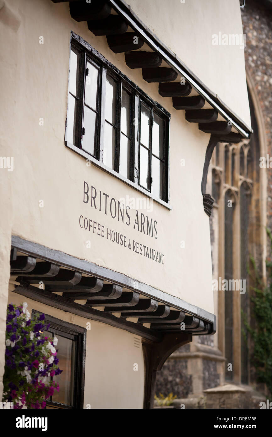 Britons Arms, Elm Hill, Norwich, Norfolk Stock Photo