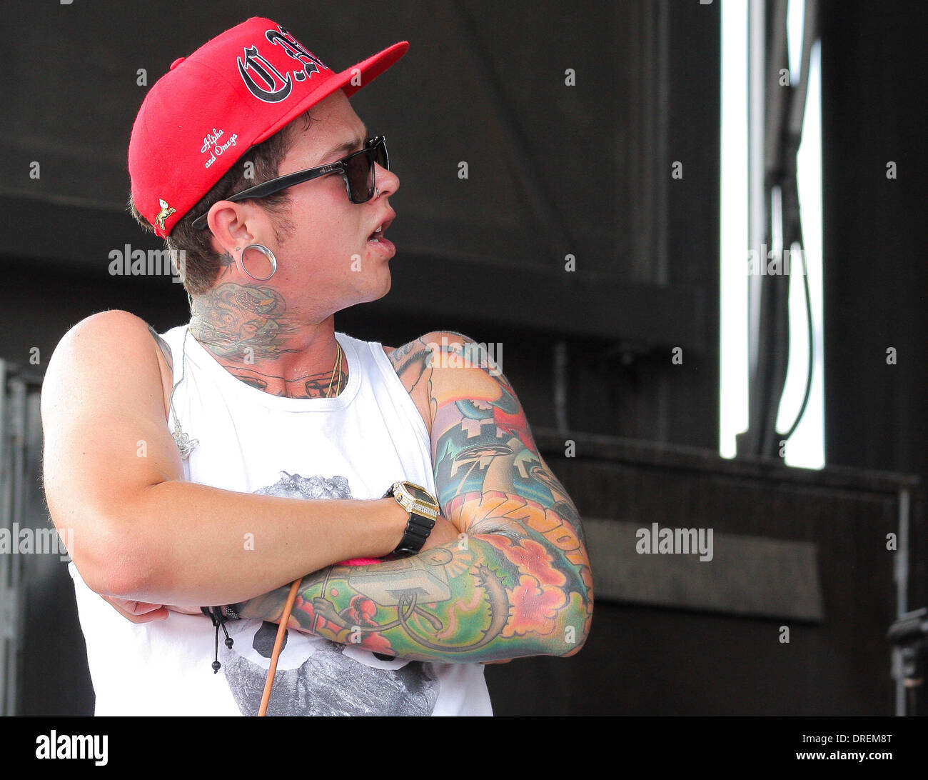 T. Mills 2012 Vans Warped Tour at the Cruzan Amphitheatre - Performances  West Palm Beach, Florida - 28.07.12 Stock Photo - Alamy