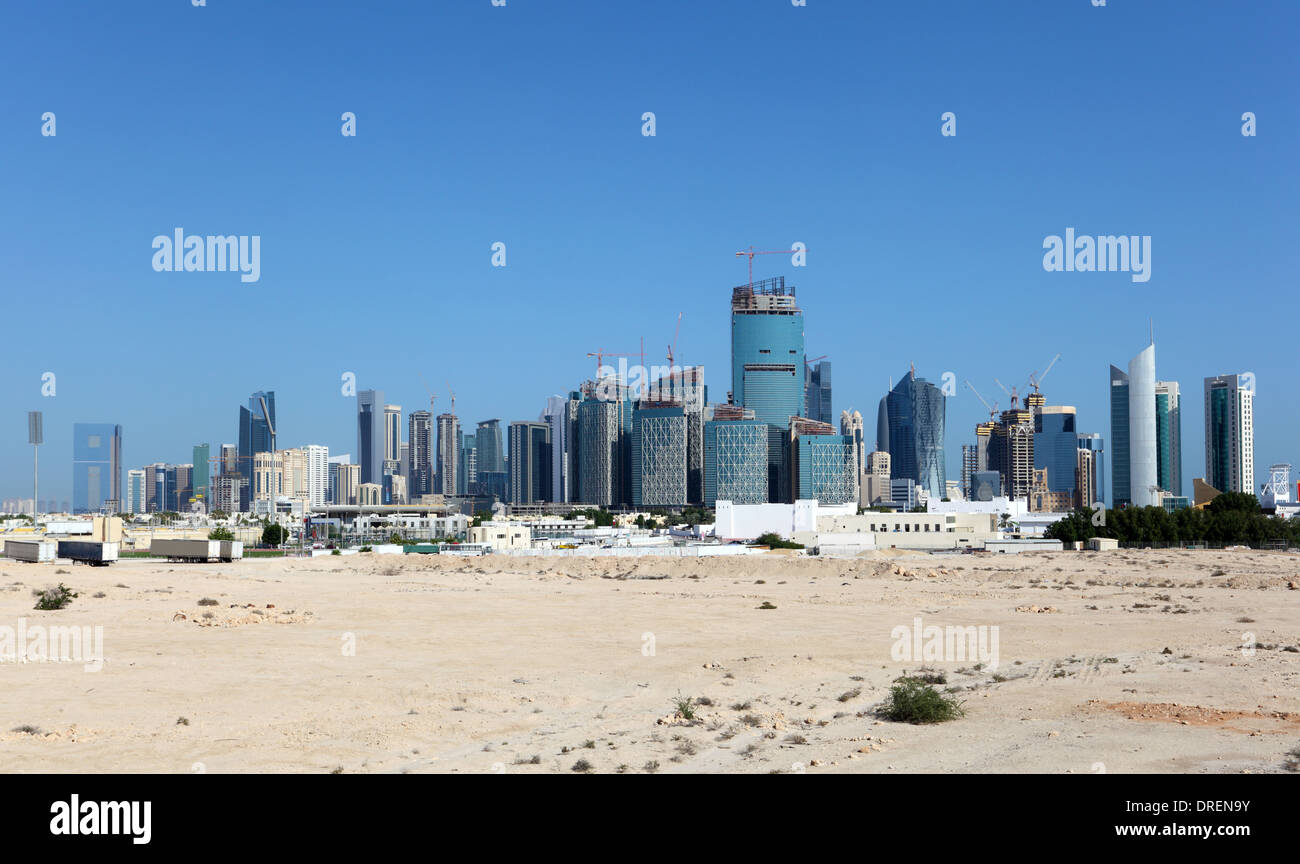 skyline-of-the-doha-downtown-al-dafna-qatar-middle-east-stock-photo