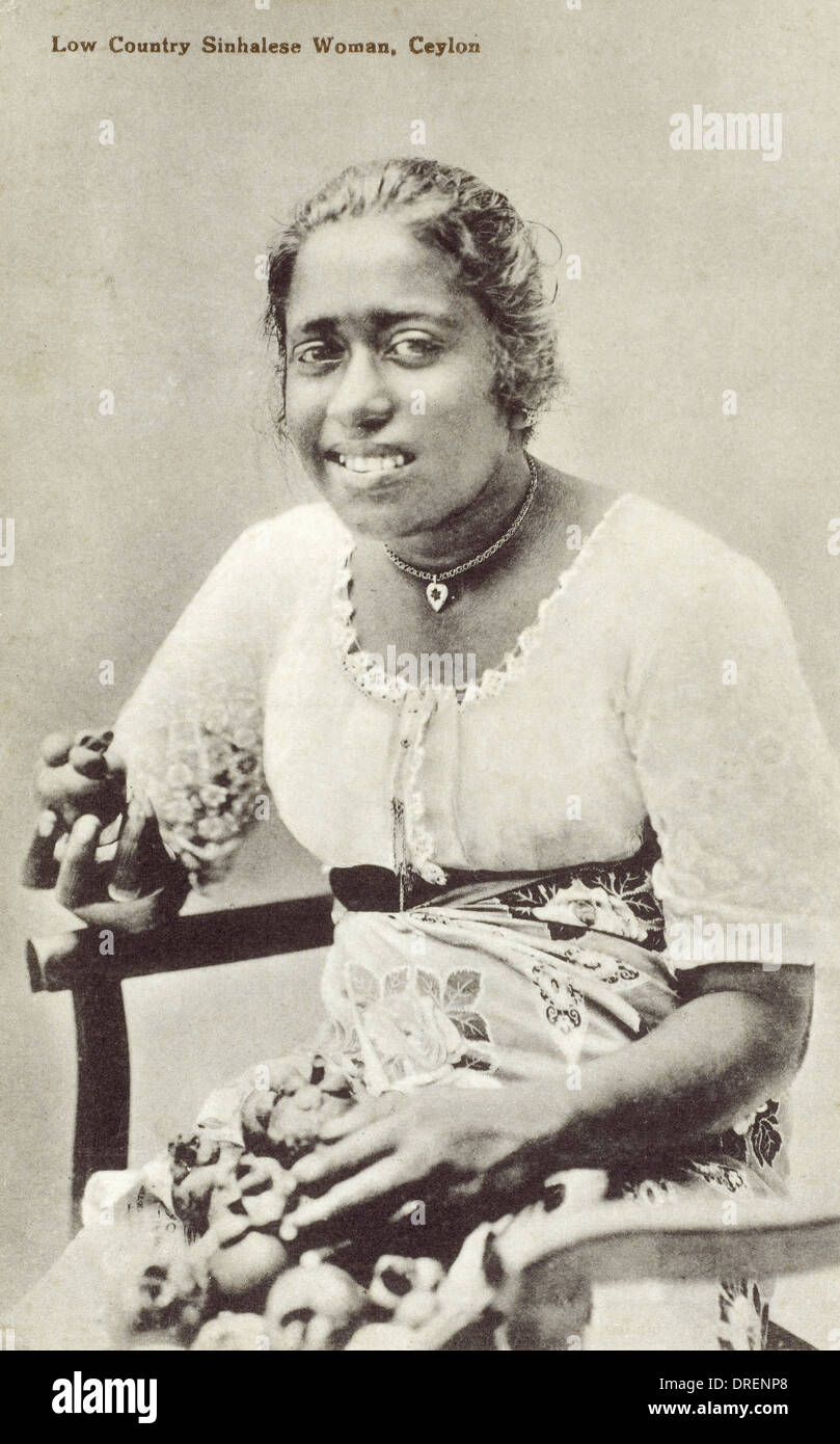 Low Country Sinhalese Woman - Sri Lanka Stock Photo