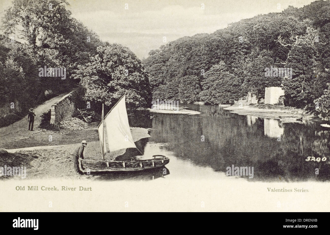 Old Mill Creek, River Dart, Devon Stock Photo