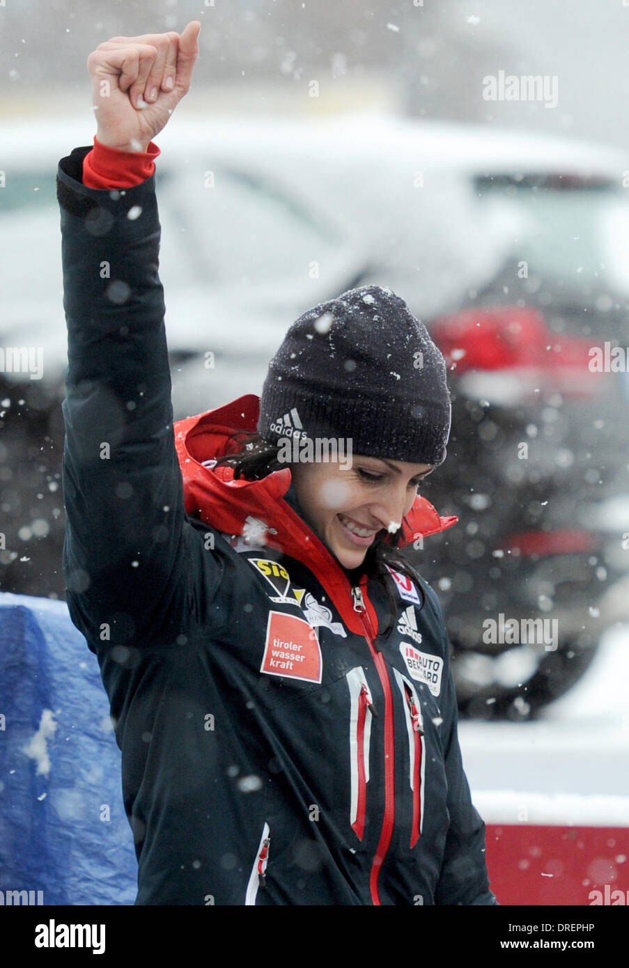 Janine Driver Berchtesgaden, Germany. 24th Jan, 2014. Austrian skeleton driver Janine ...