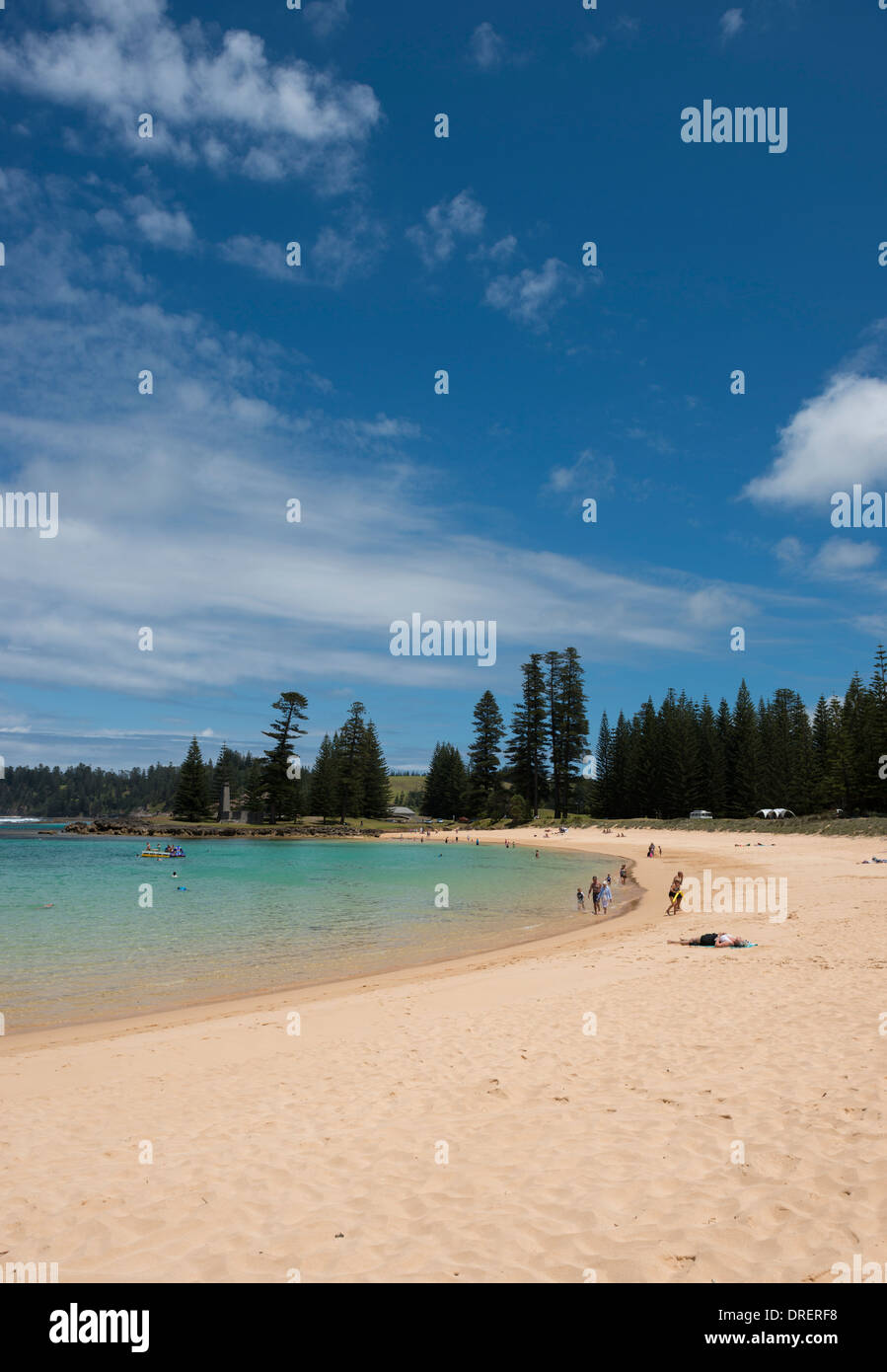 The beach at Emily Bay in Kingston Norfolk Island Australia Stock Photo