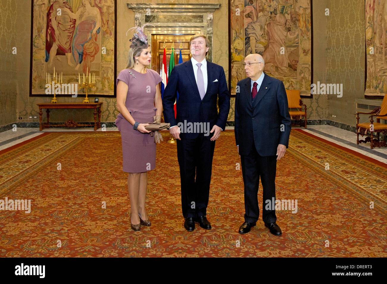 Queen maxima and king willem alexander with president of italy hi-res ...