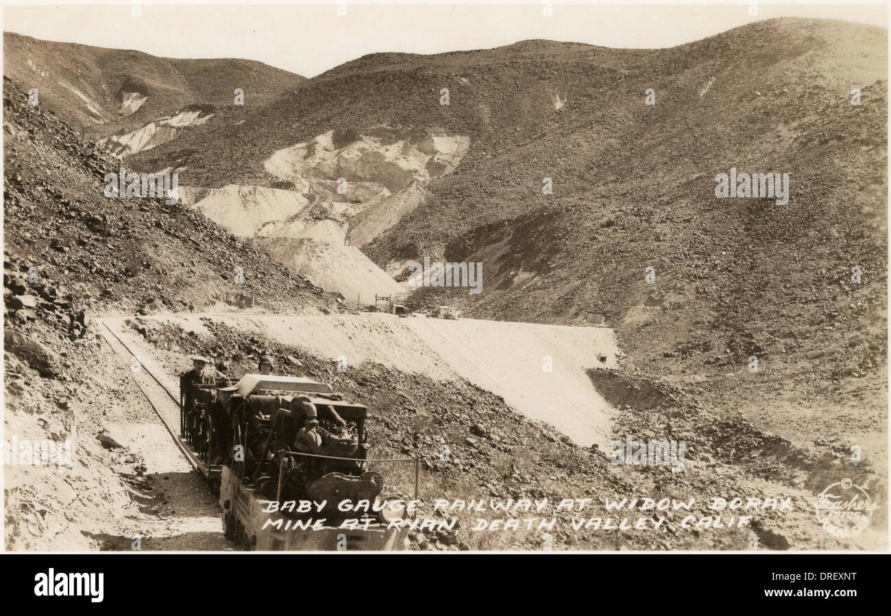 Baby Gauge Railway at widow Borax mine, Ryan Stock Photo