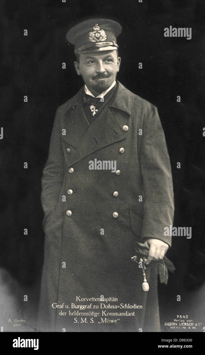 Infamous German captain of the SMS Mowe Stock Photo