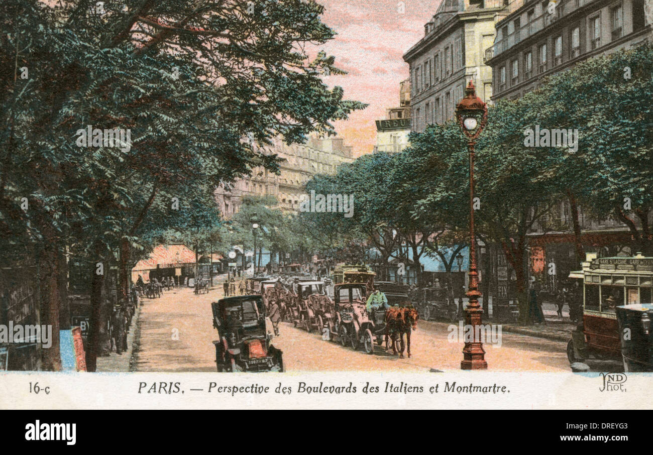 Paris, France Boulevard des Italiens Stock Photo Alamy