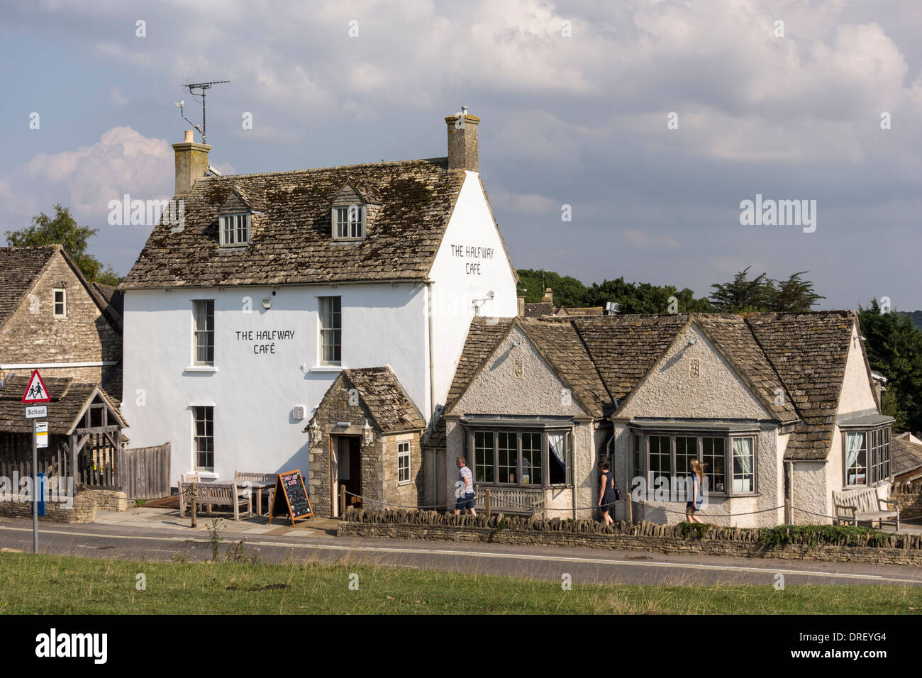 The Halfway Cafe on Minchinhampton Common, Gloucestershire, UK Stock