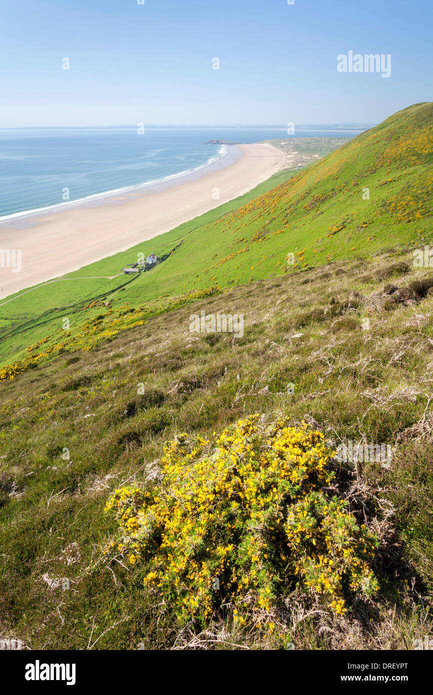 Rhossili Beach Gower Peninsula Wales UK Stock Photo Alamy