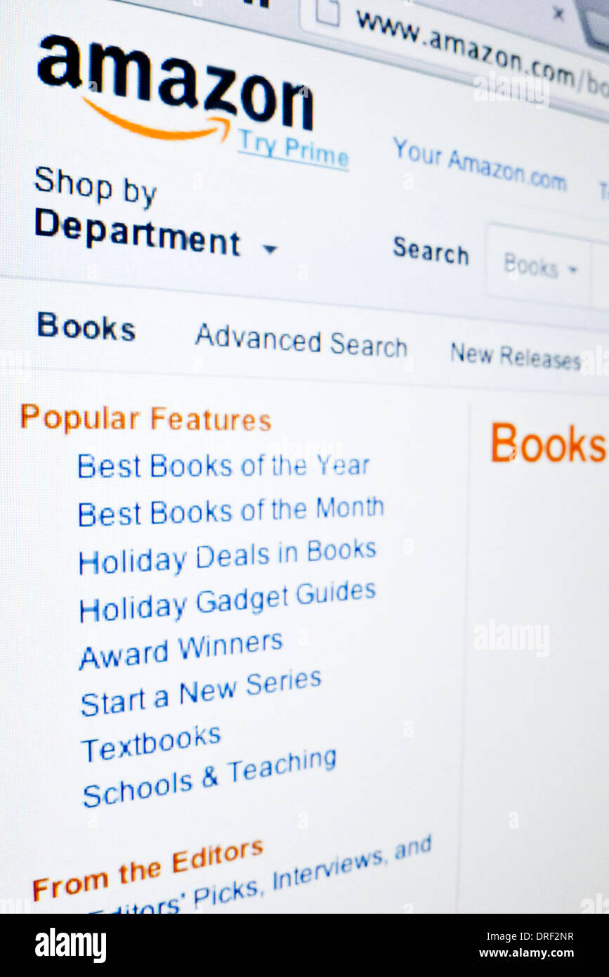 Amazon bookstore website Stock Photo Alamy