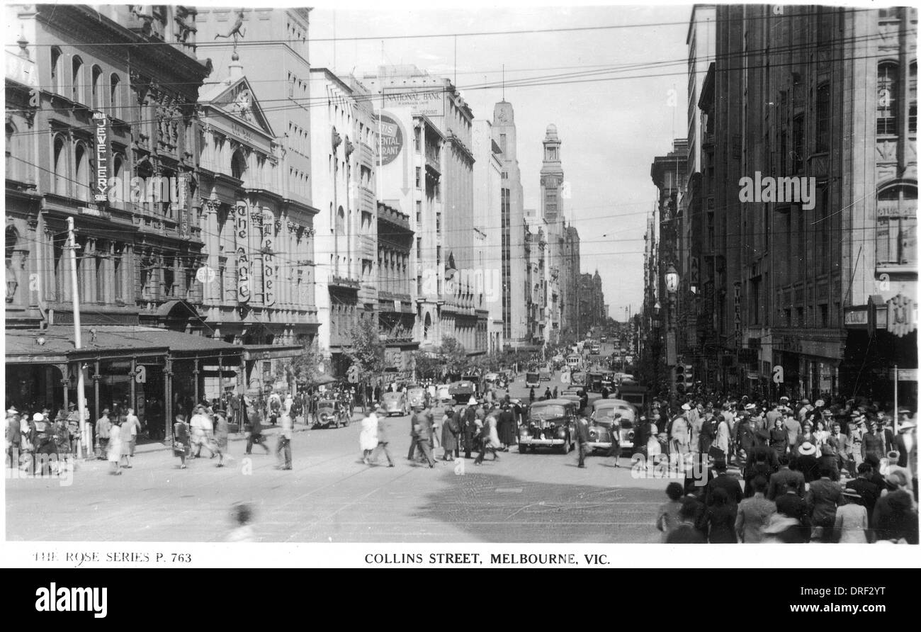 circa 1900's, A view of Collins Street, Melbourne, Victoria, looking  News Photo - Getty Images