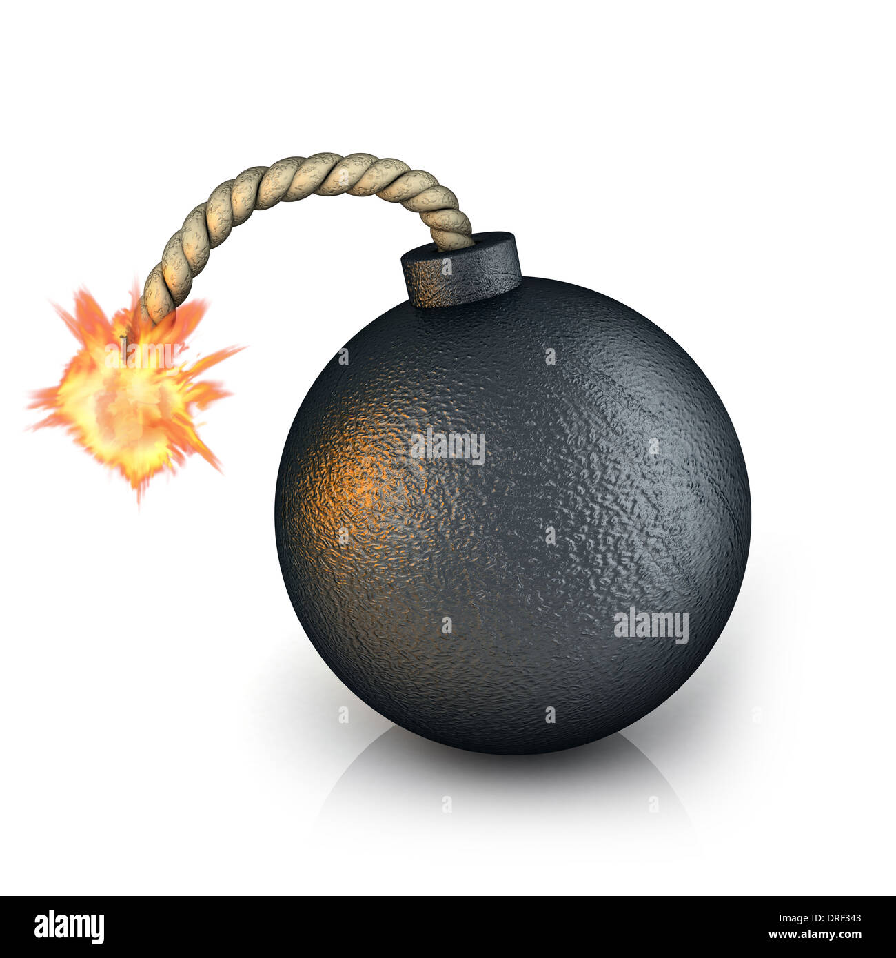 Old bomb on white background (done in 3d) Stock Photo
