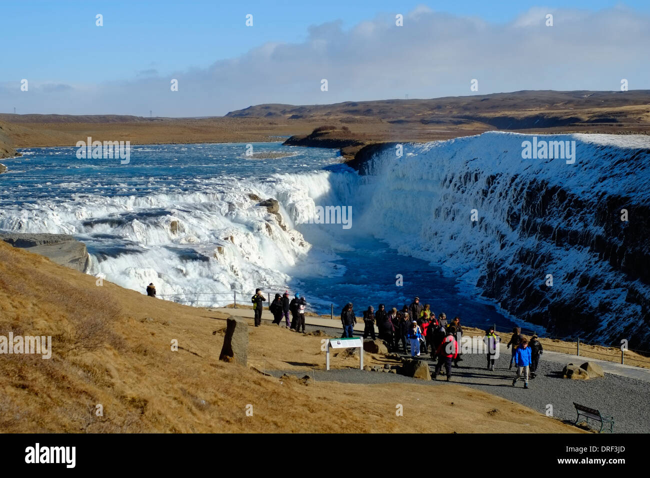 Gullfoss waterfall near Reykjavik, Iceland Stock Photo