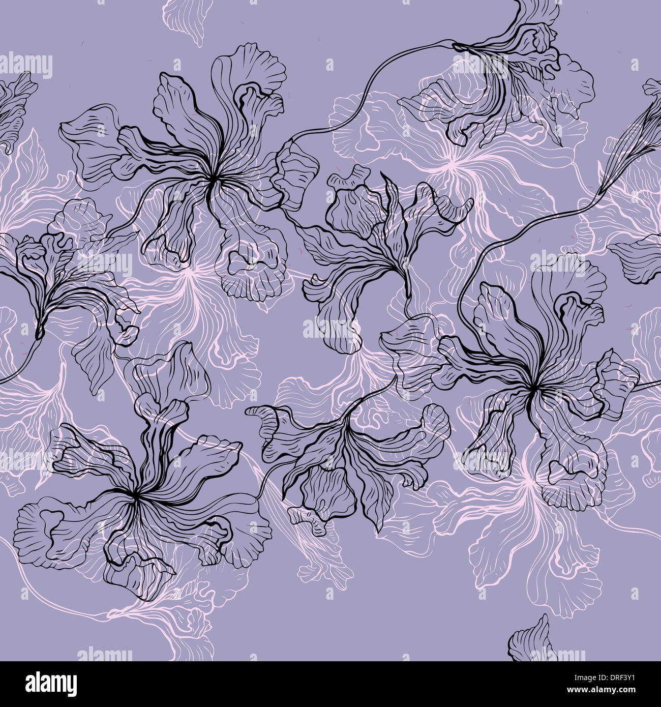 Tropical Flowers background. Seamless pattern Stock Photo - Alamy