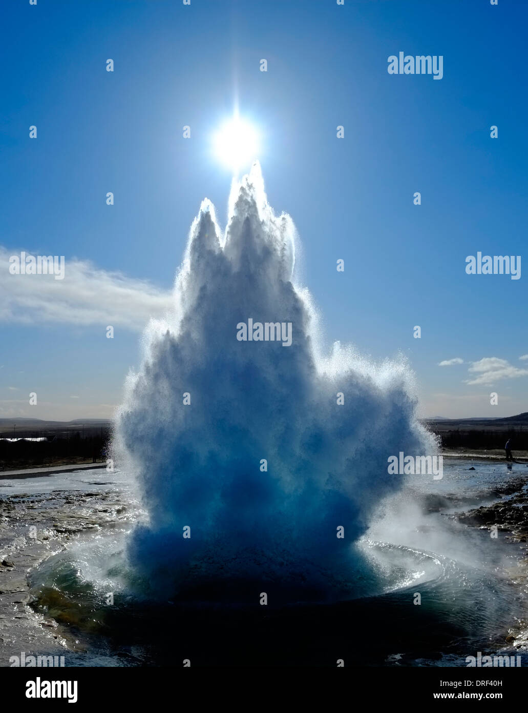 Strokkur Geyser Erupting, Iceland, Polar Region Stock Photo - Alamy