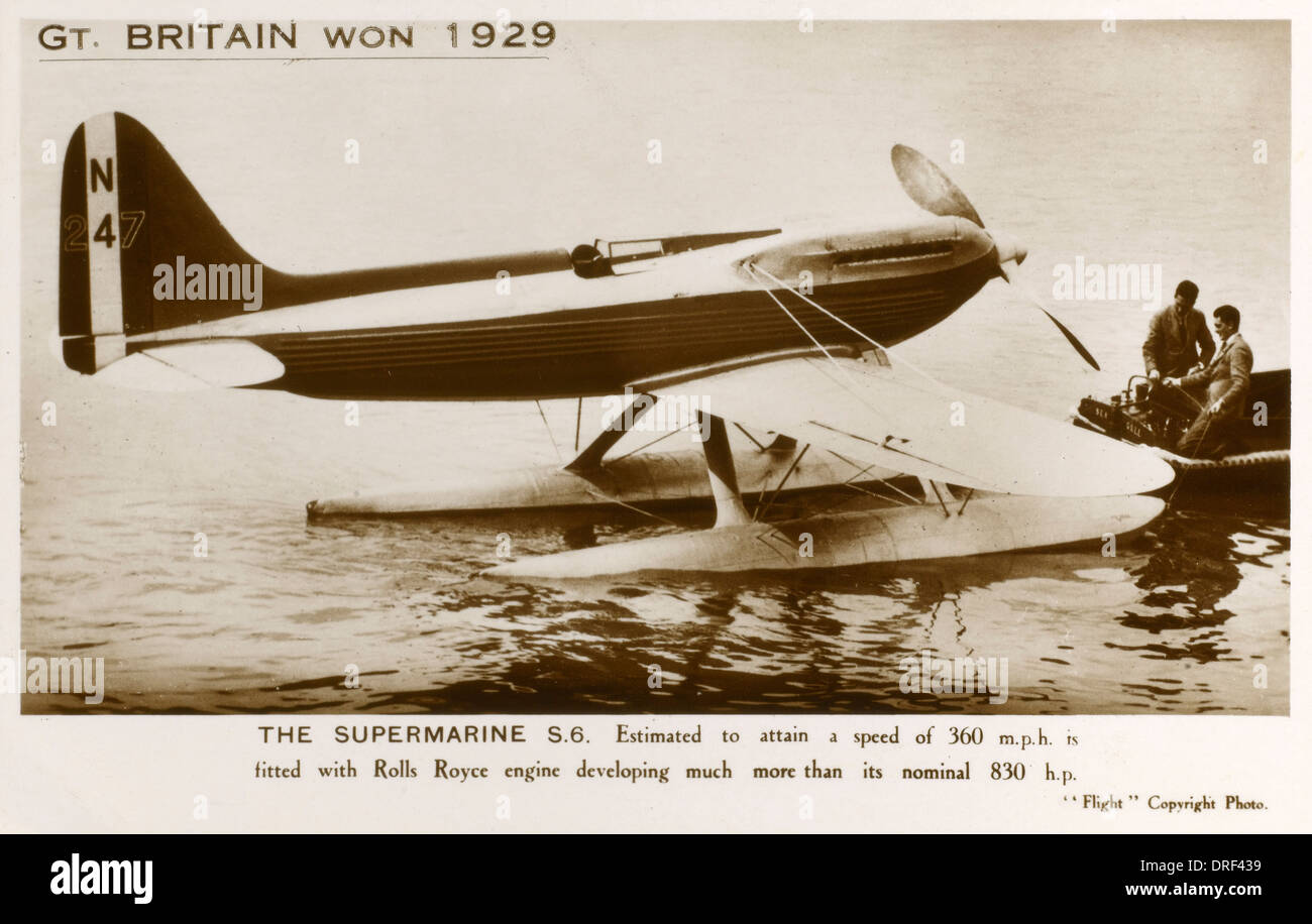 Supermarine S6 - Schneider Trophy 1929 Stock Photo