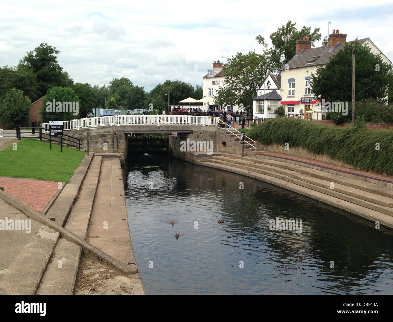 Trent Lock Sawley Nottinghamshire UK on the Erewash Canal Stock Photo