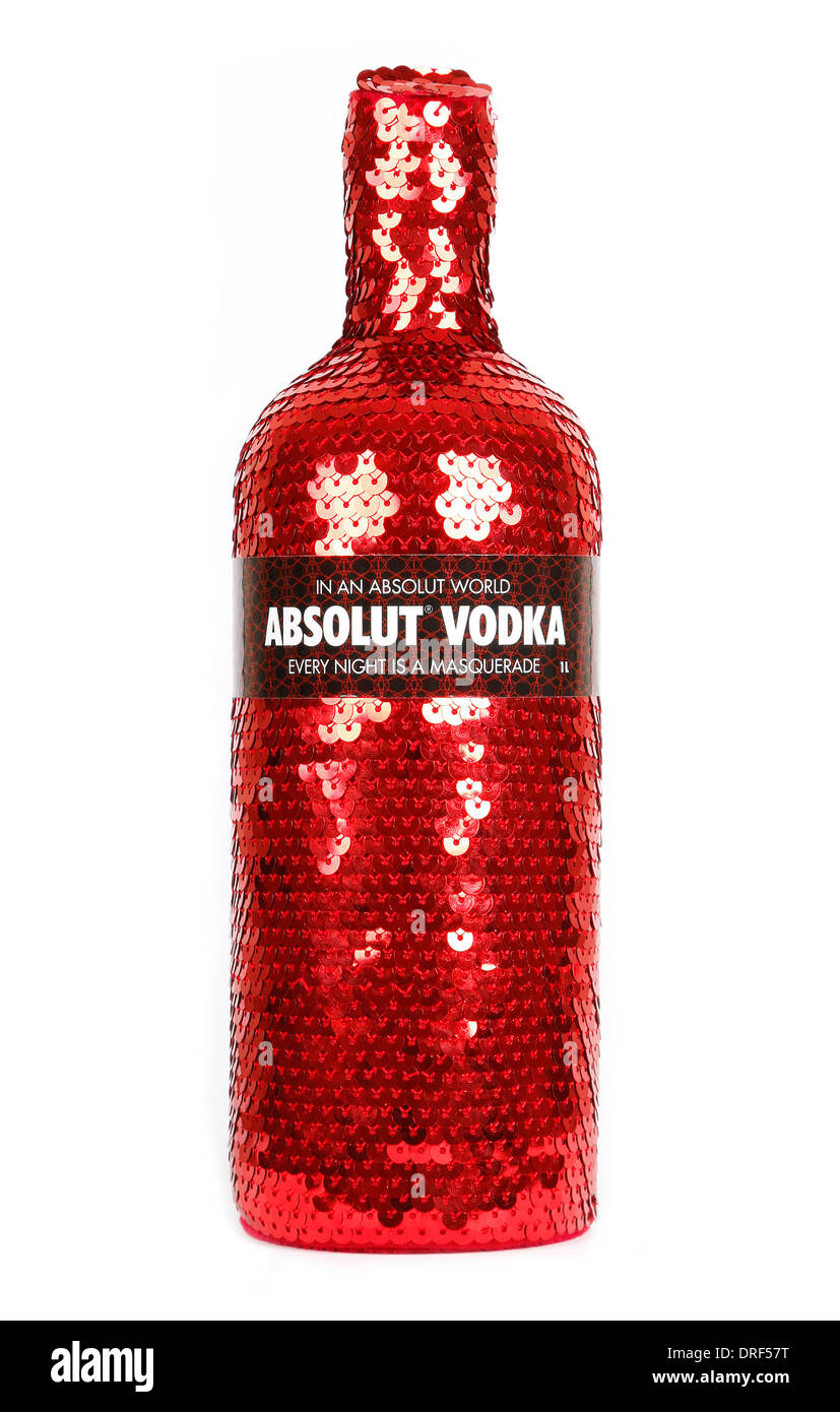 Absolut vodka bottle (special edition Stock Photo Alamy