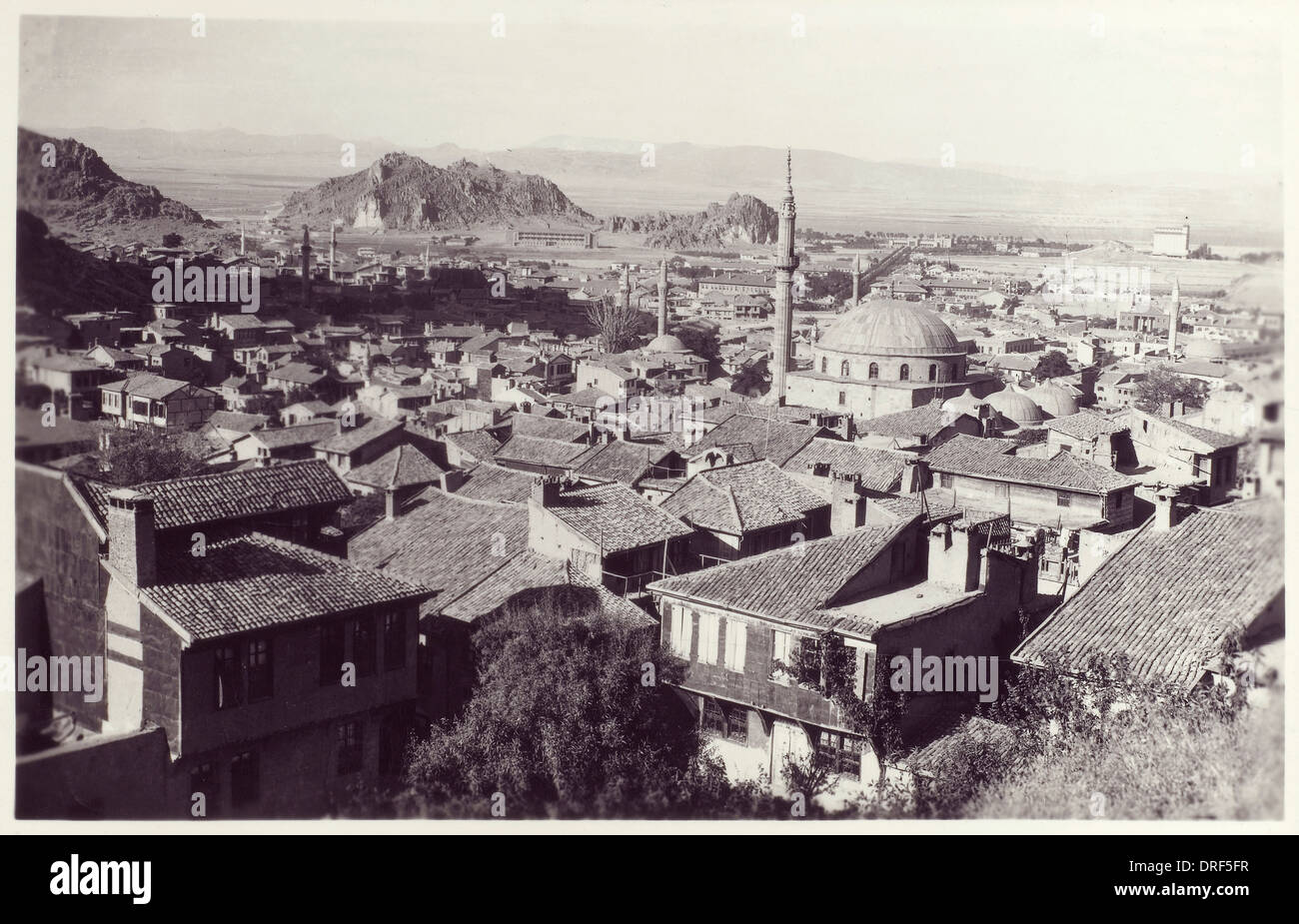 Panoramic view of Afyon, Turkey Stock Photo