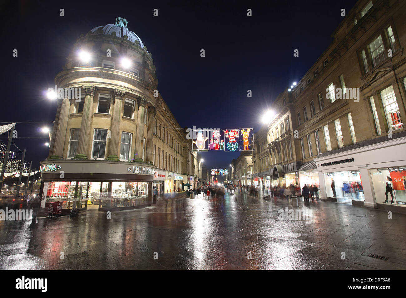 Grainger Street, Newcastle City Center Stock Photo Alamy
