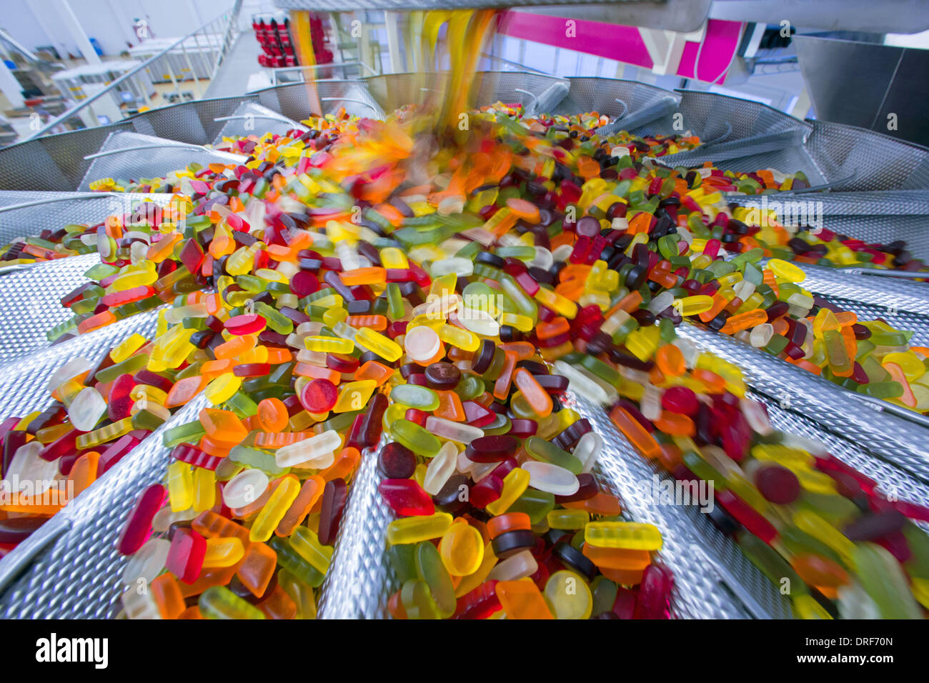 Hagenow, Germany. 22nd Jan, 2014. Production of gummy bears at the